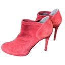 Stuart Weitzman  Women Ankle Bootie Suede Stiletto Heeled Burgundy Dark Red Sz. 8 Photo 4