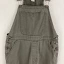 Cherokee Vintage Y2K Khaki Olive Green Denim Utility Straight Leg Bib Overalls Photo 3