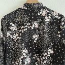 Isaac Mizrahi  Floral Button Front Collar Blouse Top Shirt Dark Floral Modest 10 Photo 7