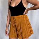 ZARA Pleated Rust Colored Flowy Shorts Photo 0