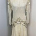 Oleg Cassini Vintage Ivory Black Tie by  Beaded Dress Photo 0