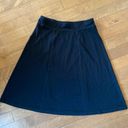 L.L.Bean  Skirt Black Midi Stretch A-Line Pull On Casual Solid size medium Photo 1