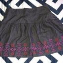 American Eagle  Gray Tribal Embroidered Skirt Small Photo 0