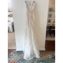 Oleg Cassini Wedding Dress Pure White sweetheart mermaid lace Sheath size 2 Photo 10