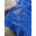 Boohoo  Glitter Diamonte Beach Dress in Blue Photo 1