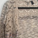 BKE  Open Weave Cardigan Sweater size small crochet open cardigan Photo 3