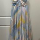 Monique Lhuillier ML  Multicolored Swirl Satin Gown Size 6 US $645 Photo 1