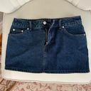 Edikted Dark Wash Denim Mini Skirt Photo 0