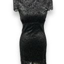 L'Agence L’AGENCE Black & Silver Sheer Floral Dress Photo 1