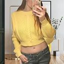 Industry  Yellow Puff Sleeve Sweater Size M NWT Photo 1
