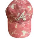 Genuine Merchandise Atlanta Braves  Women's Cap Pink Watercolor Brushstrokes OS Photo 0