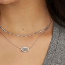 Kendra Scott  Elisa Silver Multi Strand Necklace in Platinum Drusy Herringbone Photo 2