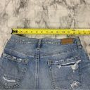 American Eagle  Hi-Rise Festival Midi Distressed Shorts Denim size 2 button fly Photo 6