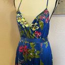 Lulus NWOT  Still the One Blue Floral Print Satin Maxi Dress Photo 3