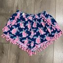 Simply Southern  Turtle Print Pom-Pom Beach Shorts And Key Chain Wallet S/M Photo 1