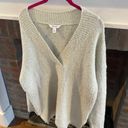 Nine West  Oversized Deep V Neck Sweater Medium Cream w/Gold threads Photo 1