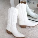 Cowboy / Cowgirl Boots White Size 7.5 Photo 0