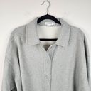 Good American  Fleece Cropped Shirt Jacket Shacket Grey Cotton Size 5/6 (2XL-3XL) Photo 11