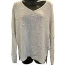 Wooden Ships  Creamy White Swiss Dot Knitted Sweater - size S/M Photo 0