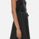 Wilfred Mademoiselle Black Satin Wrap Dress Photo 2