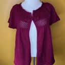 kim rogers  Burgundy Cardigan Sweater, M Photo 0