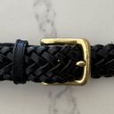 Gap Vintage  Braided Leather Belt with Brass Buckle in Black Size Medium Photo 3