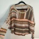 Free People  S December Skies Knit Poncho Matterhorn Boho Hippie Sweater Photo 0