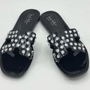 Nicole Miller  New York Jessa Black and Embellished Style Sandals Sz 7 Photo 0