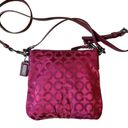 Coach  Plum Cherry Brooke Op Art Crossbody Mini Hand Bag Photo 13