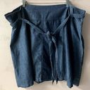 Lane Bryant  Dark Wash Denim Tie-Waist Mini Skirt Photo 2