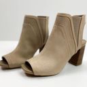 MIA  Livia Peep Toe Booties Perforated Ankle Strap Nude Size 8 New In Box Photo 8