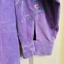 Quacker Factory The  Womens Size 1X Lavender Painted Leather Jacket • Butterflies Photo 2