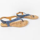 Kork-Ease KORKS Slate Blue Skylar Comfort Sandal Toe-Post Buckle Vegan Nubuck Women's 8 Photo 2