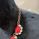 Stella & Dot  Red "MAE" Statement Necklace, Pre-owned 18"- 23" Photo 2