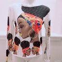 Love j  Top Afro Bun Loose Knit Sweater Off-White Size S NWT Photo 0