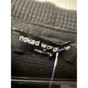 Naked Wardrobe  Size 1X Hoodie Womens Black Cropped Zip Up Solid NWT Photo 3