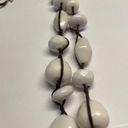 Talbots Signed T -  White / Brown Statement Costume Necklace Bead / Beaded Photo 1