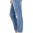 Style & Co NWT  Blue Beaded Embroidered Denim Distressed Boyfriend Jeans Size 8 Photo 13