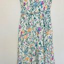 Tanya Taylor  Women's Neves White Floral Wrap Tie Waist V-Neckline Dress Size 14 Photo 2