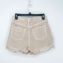 J Brand  High Rise Hem Distressed Shorts in Coquette Cream Size 24 Photo 4