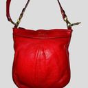 Coach  candy apple red hobo bag! Euc! Photo 0