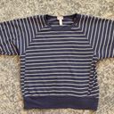 Isabel Maternity  by Ingrid & Isabel Striped Crewneck Sweatshirt Photo 2