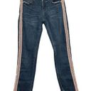 Pilcro ‎ Anthropologie Size 25 Petite Blue Embroidered Slim Skinny Ankle Jeans Photo 0