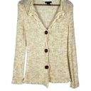 BCBGMAXAZRIA  Tan Beige Cream Ivory Knit Button Down Knit Boho Cardigan Sweater Photo 0