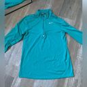 Nike  Dri Fit Running Quarter Zip Long Sleeve Jacket Top Athleisure Teal Blue S Photo 1