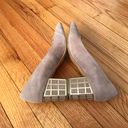 Brian Atwood Lilac Karina Suede Block Cage Pointed Pumps Photo 2