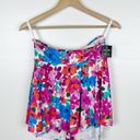 Twisted NWT Swim Solutions  Bandeau Tankini‎ Top in Primavera Floral Pink Photo 6