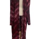 Torrid Women's  Wine Tie Dye Gauze Kimono Cardigan Size 4 Red Long Sleeve EUC Photo 0