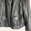 Slate + Willow  Black Leather Biker Moto Jacket Size M Photo 7