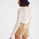 Aeropostale Wrap-Front Open-Knit Cropped Cardigan Photo 1